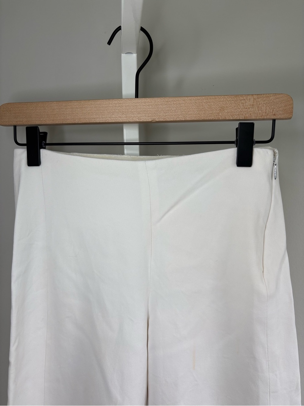 The Row White Cropped Wide Leg Silk Blend Pants Size 2 High Rise Made in USA - Picture 2 of 11